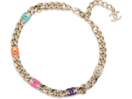 CHANEL CC Logo ChainNecklace Gold Multicolor Plating Online