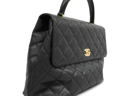 CHANELAuth  Matelasse Handbag Women s Caviar Leather Black on Sale