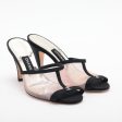 Chanel Coco Mesh x Patent Leather Sandal 36 1 2  Black x Pink Online Sale