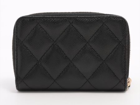 ITEM 16 - Chanel large CC Zip Compact Wallet Caviar Black (Microchip) Discount