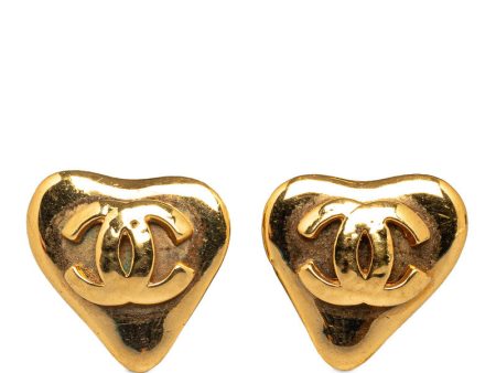 CHANEL COCOMARK HEART EARLING GOLD MECKING LADY CHANEL Fashion