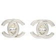 Chanel CC Turnlock Earrings Clip-On Silver Large 96A Online Hot Sale