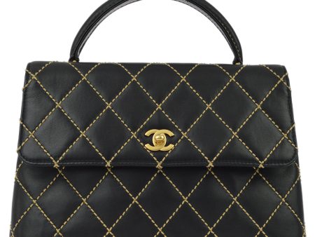 Chanel Black Calfskin Wild Stitch Handbag Online