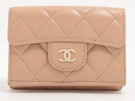 ITEM 20 - Chanel Quilted Compact Wallet Beige Sale