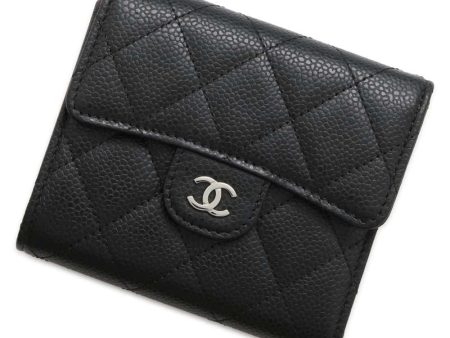 CHANEL Matelasse Classic Small Flap Wallet Black AP0231 Caviar Leather Sale