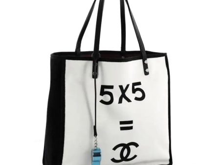 CHANEL LET S DEMONSTRATE CANVAS TOTE BAG For Discount