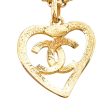 Chanel CC Heart Pendant Necklace (SHG-mLjVan) on Sale