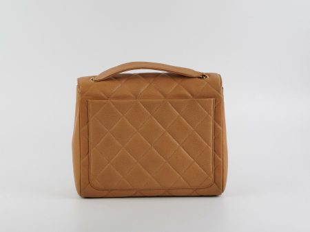 Chanel Vintage Square Caviar Beige Bag Hot on Sale