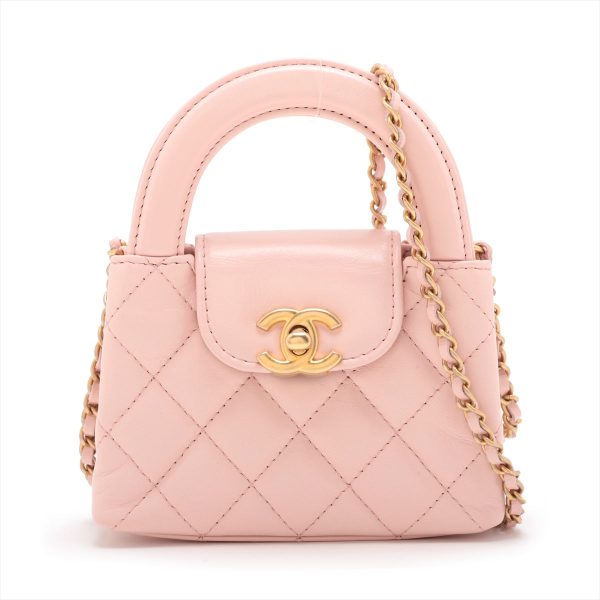 Chanel Lambskin  Chain Shoulder Bag Pink G  AP3435 For Sale