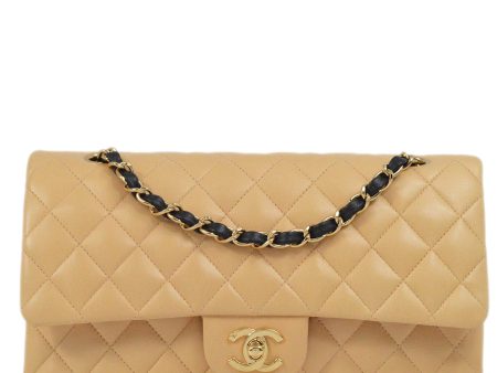 Chanel Black Lambskin Medium Classic Double Flap Shoulder Bag Sale