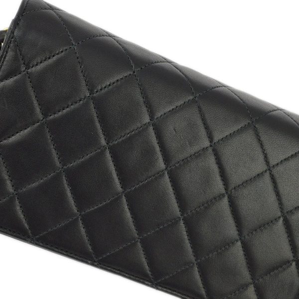 Chanel Black Lambskin Pushlock Mini Full Flap Shoulder Bag Online Sale