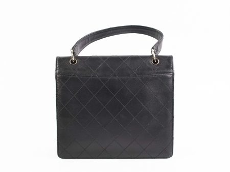 ITEM 31 - Chanel Vintage Square Black Top Handle Bag Online now