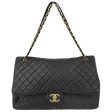 Chanel Black Calfskin XXL Single Flap Shoulder Bag Online Hot Sale