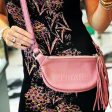 Chanel Lax Crossbody Bag Pebbled Leather Pink Discount