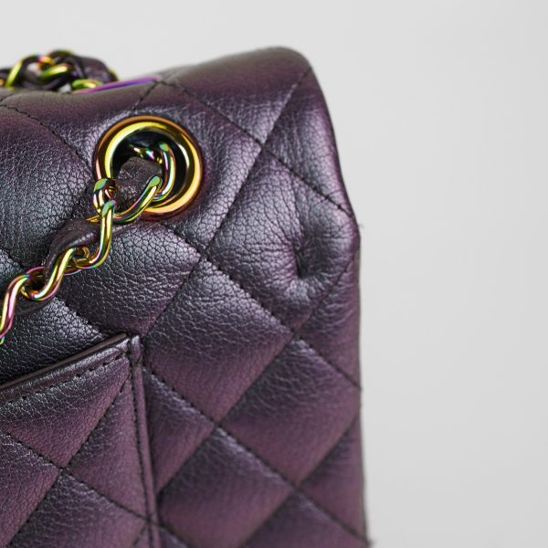 Chanel 16C Classic Flap Medium Large Iridescent Mermaid Purplle Bag Online