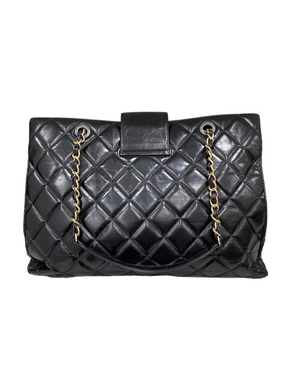 CHANEL CC QUILTED LAMBSKIN TOTE BAG Fashion