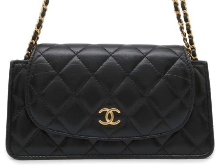 CHANEL Matelasse ChainShoulder wallet Black AP3003 Lambskin Online Hot Sale