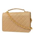 Chanel * Beige Lambskin 2way Handbag Fashion