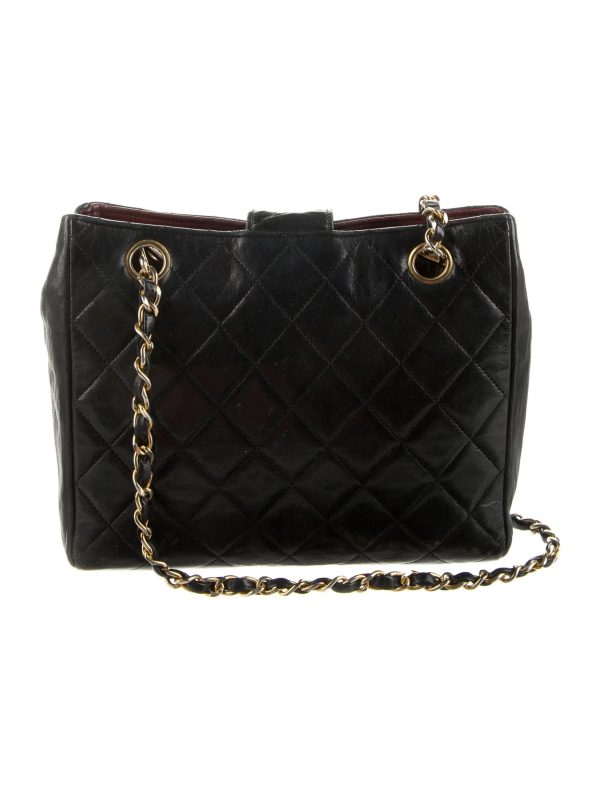 CHANEL CC QUILTED LAMBSKIN TOTE BAG Fashion