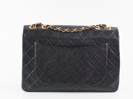 Chanel Vintage Maxi Jumbo Black 24K Gold For Discount