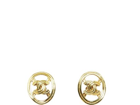 Chanel CC Clip-on Earrings (SHG-RDsFei) For Sale