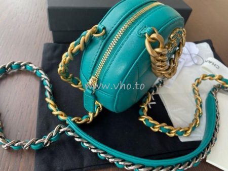 Chanel 19 Clutch With Chain Turquoise Online now