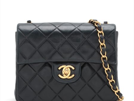 Chanel Mini Matrasse  Single Flap Single Chain Bag Navy G  6th Discount