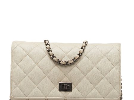 Chanel Matrasse 2.55 Single Flap Long Wallet Chain Wallet White Caviar S  CHANEL Online