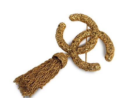 CHANEL COCOMARK TASSEL BROTHER GOLD MECKING LADY CHANEL CHANEL COCOMARK TASSEL BROTHER GOLD MECKING LADY CHANEL on Sale