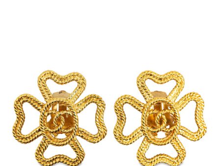 Chanel Coco Clover Motif Earring G   Chanel Sale