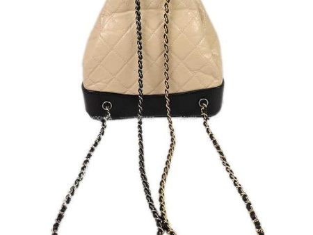 Chanel 2017 Gabrielle Backpack Beige Online Sale