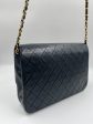 Vintage Chanel Black Single Flap Bag Supply