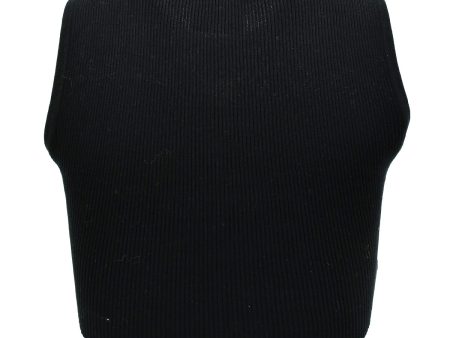 Chanel Sleeveless Tops Black Cheap