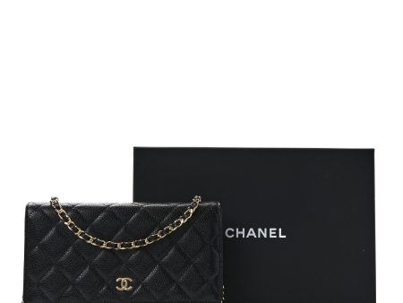 CHANEL CC CAVIAR QUILTED  WALLET ON A CHAIN Online now