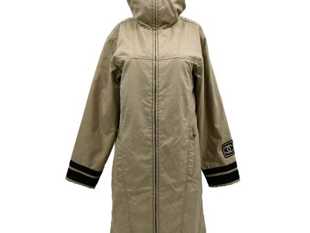 Chanel Sport Line Hooded Coat Beige #36 Supply