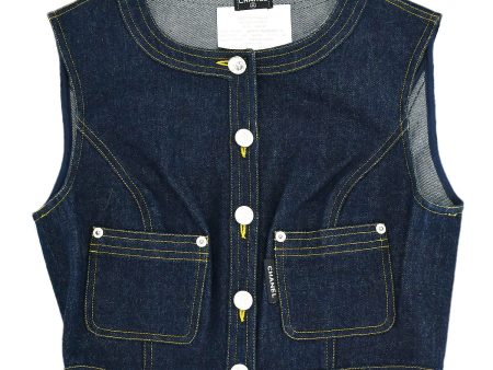 Chanel Vest Denim Jacket #40 Discount