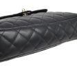 Chanel Black Calfskin Cambon Ligne Camera Bag Large For Sale