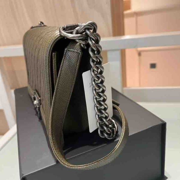 Chanel LeBoy Bag, Olive Green Caviar Skin & Ruthenium-Finish Metal Online now