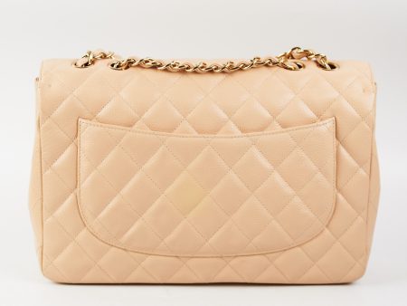 ITEM 24 - Chanel Quilted Jumbo Single Flap Beige Fashion