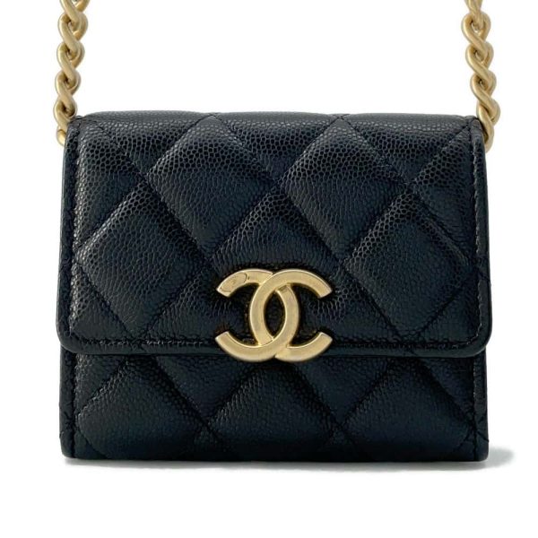 CHANEL Matelasse ChainShoulder Bag Black Caviar Leather Supply