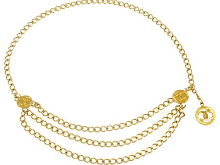 Chanel Medallion Chain Belt Gold 1984 Small Good Fashion