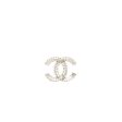 Chanel classic CC logo Brooch Crystal silver tone Online Hot Sale