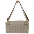 Chanel Beige Jacquard Nylon Travel Line Shoulder Bag Online Hot Sale