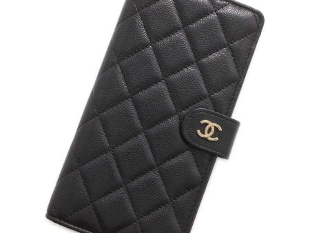 CHANEL Notebook-style long wallet Black AP4129 Caviar Leather For Sale