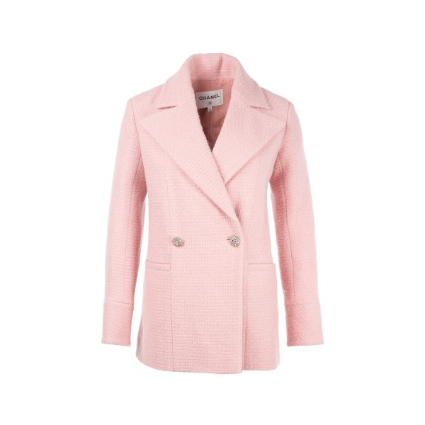 Chanel size 34 22K jacket wool light pink Online now