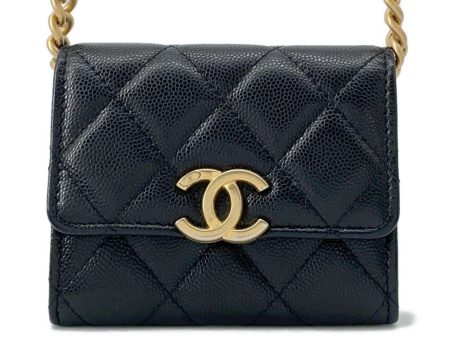 CHANEL Mini Materasse Chain Shoulder Black AP2629 Caviar Leather For Cheap