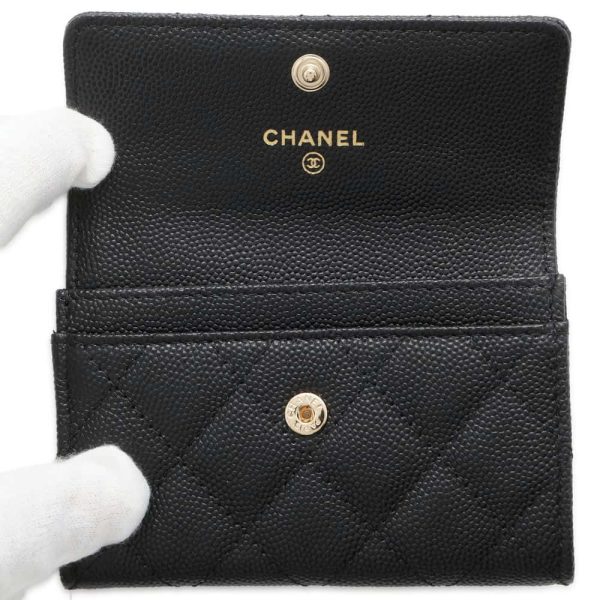 CHANEL Matelasse Flap Card Case Black AP4178 Caviar Leather Online now