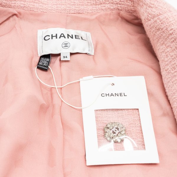 Chanel size 34 22K jacket wool light pink Online now