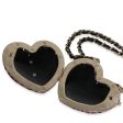 Gold Plated Chanel 2022 Tweed Heart Locket Necklace Online now