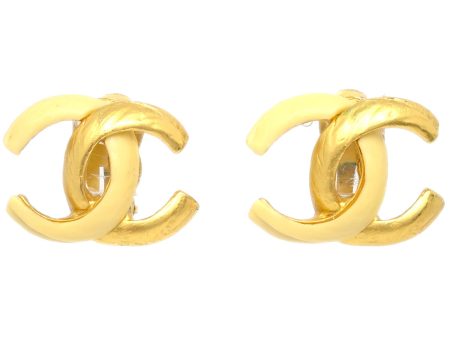 Chanel CC Earrings Clip-On Gold 00T For Cheap